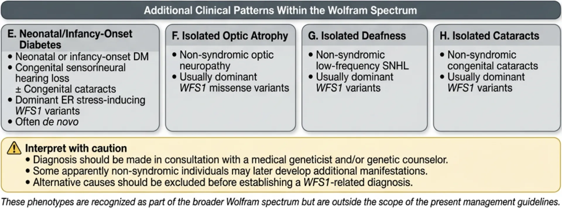 Diagnostic algorithm for Wolfram Spectrum Disorders, part 2
